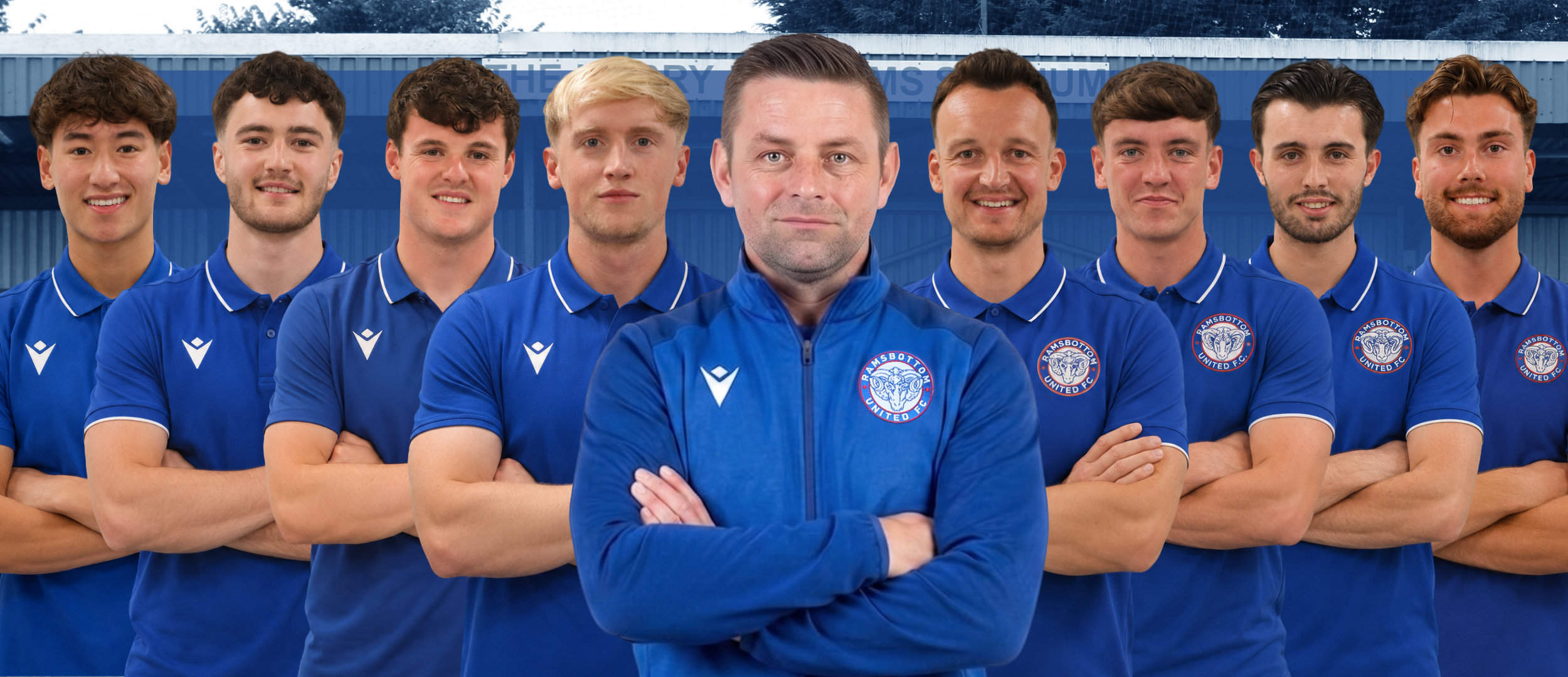 Rob Henry with his new signings